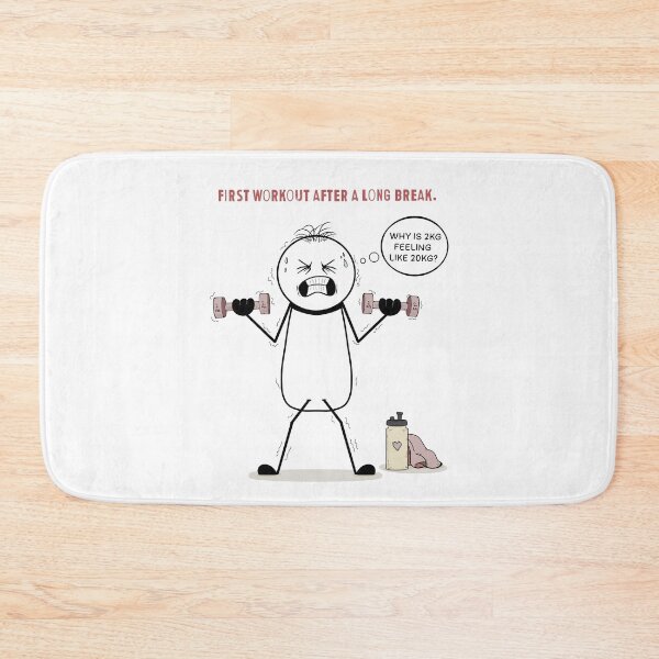 Item preview, First Workout After A Long Break – Hand-drawn Digital Illustration & Printable Art designed and sold by MyVisionaryHuez.