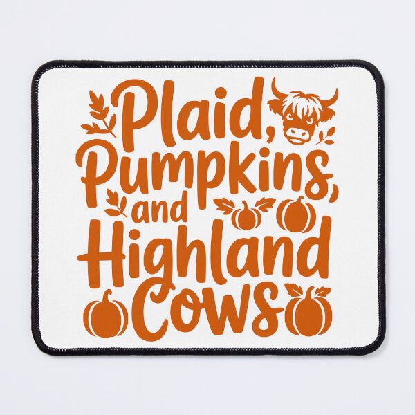 Item preview, Plaid Pumpkins and Highland Cows designed and sold by theartfulaspie.