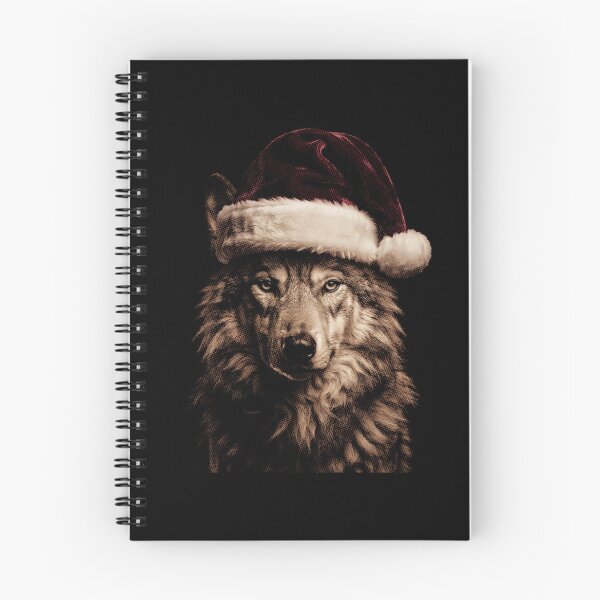 Item preview, Majestic Wolf Wearing a Santa Hat Christmas Holiday designed and sold by SOUFIANE1991.
