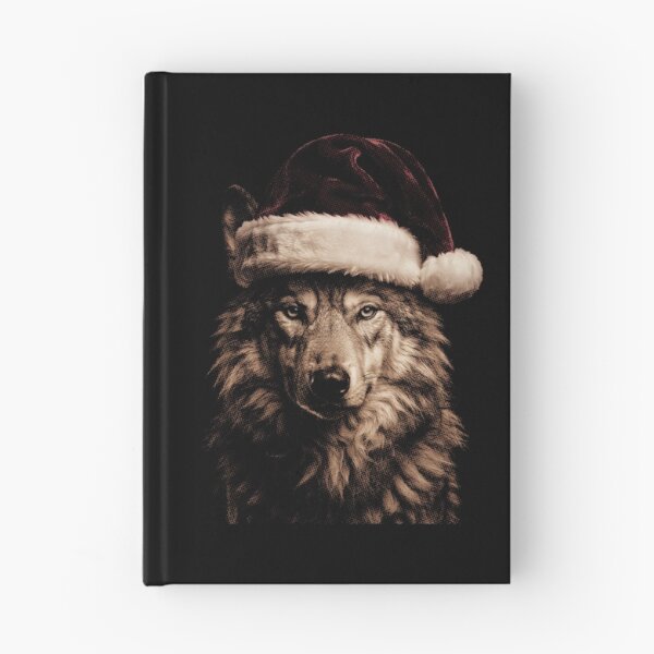 Item preview, Majestic Wolf Wearing a Santa Hat Christmas Holiday designed and sold by SOUFIANE1991.