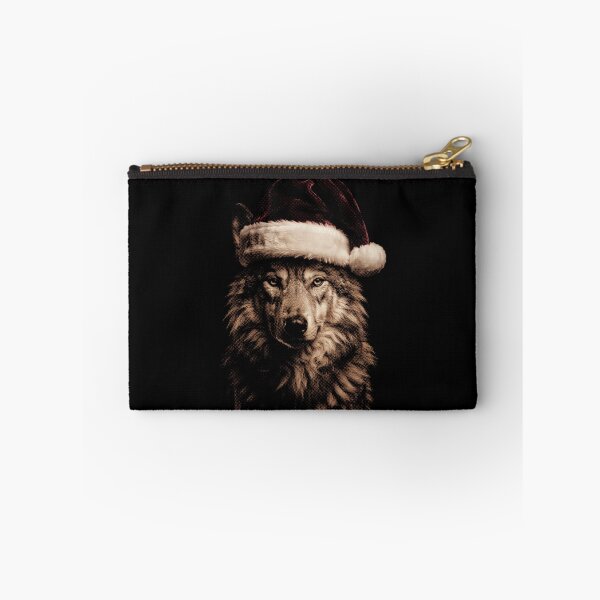 Item preview, Majestic Wolf Wearing a Santa Hat Christmas Holiday designed and sold by SOUFIANE1991.