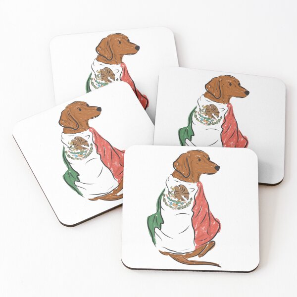 Item preview, Dachshund wearing Mexico Flag  designed and sold by lovemydoggie.