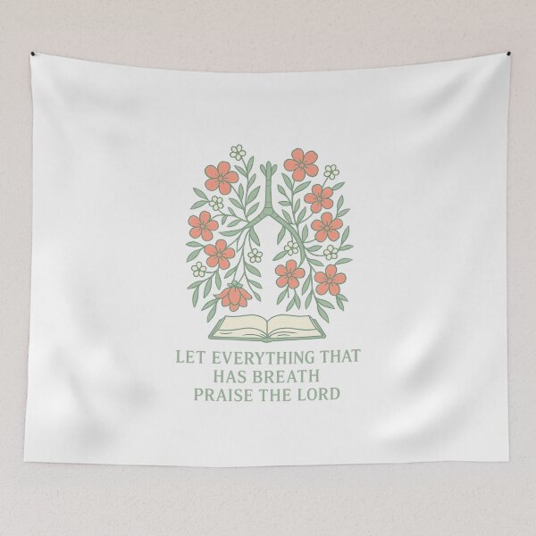 Item preview, Faith in Full Bloom | Botanical Bible Verse Art “Let Everything That Has Breath Praise the Lord” T-Shirt designed and sold by SoulThread Studio.