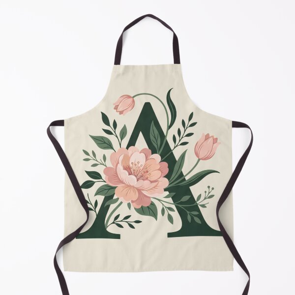 Item preview, Blush pink Floral Letter A Monogram Botanical designed and sold by ITCHAWAWAA.