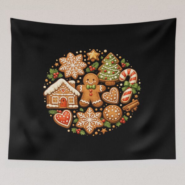 Item preview, Vintage Bakery Christmas Holiday Festive Gift - Cozy Christmas Gingerbread Man Cookie Collection designed and sold by Artycom.