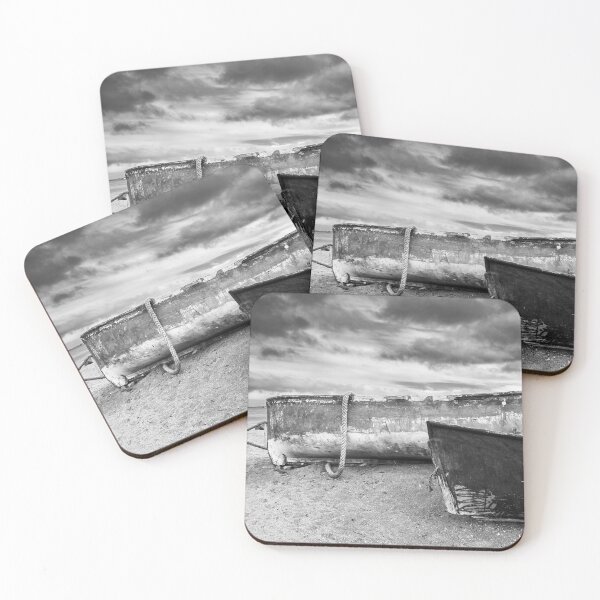 Item preview, Black and White Fishing Boats Art designed and sold by Faith Based Decor & Art &Gifts.