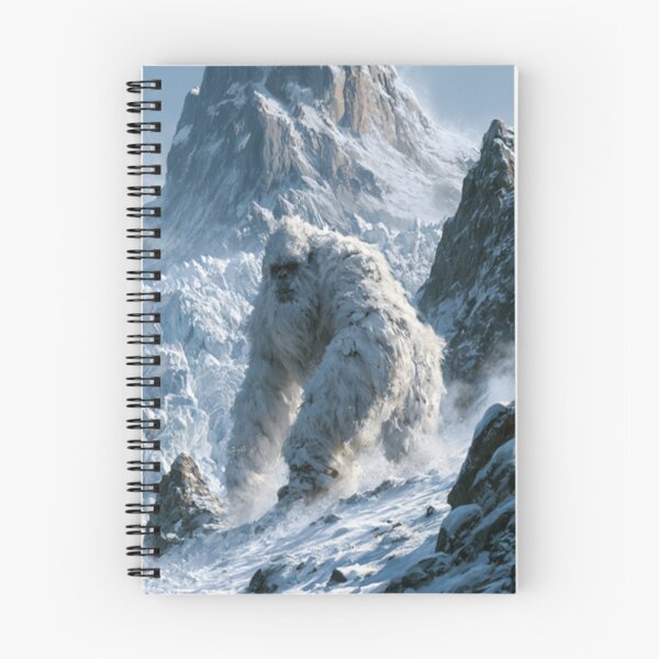 Item preview, A towering Yeti trekking through blizzard-covered Himalayan peaks surrounded by towering glaciers and blowing snow, Fantasy & Mythological Creatures designed and sold by CDC40.