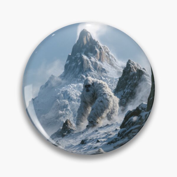 Item preview, A towering Yeti trekking through blizzard-covered Himalayan peaks surrounded by towering glaciers and blowing snow, Fantasy & Mythological Creatures designed and sold by CDC40.
