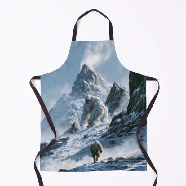 Item preview, A towering Yeti trekking through blizzard-covered Himalayan peaks surrounded by towering glaciers and blowing snow, Fantasy & Mythological Creatures designed and sold by CDC40.