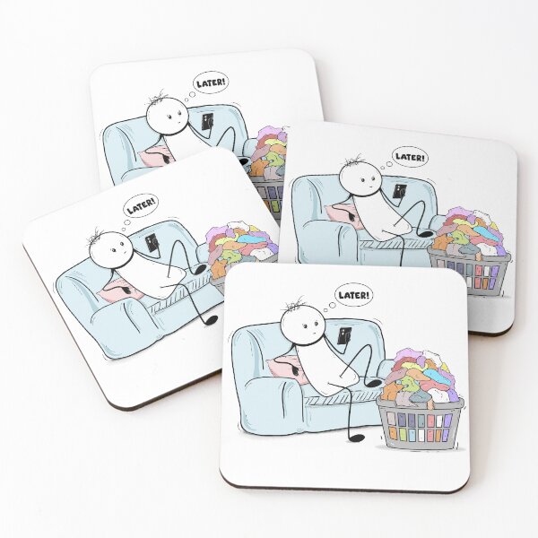 Item preview, Laundry Procrastination – Hand-drawn Relatable Digital Illustration & Print designed and sold by MyVisionaryHuez.