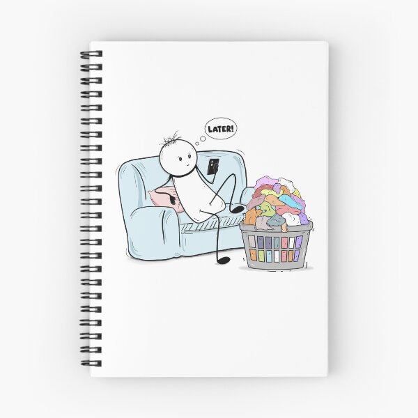 Item preview, Laundry Procrastination – Hand-drawn Relatable Digital Illustration & Print designed and sold by MyVisionaryHuez.