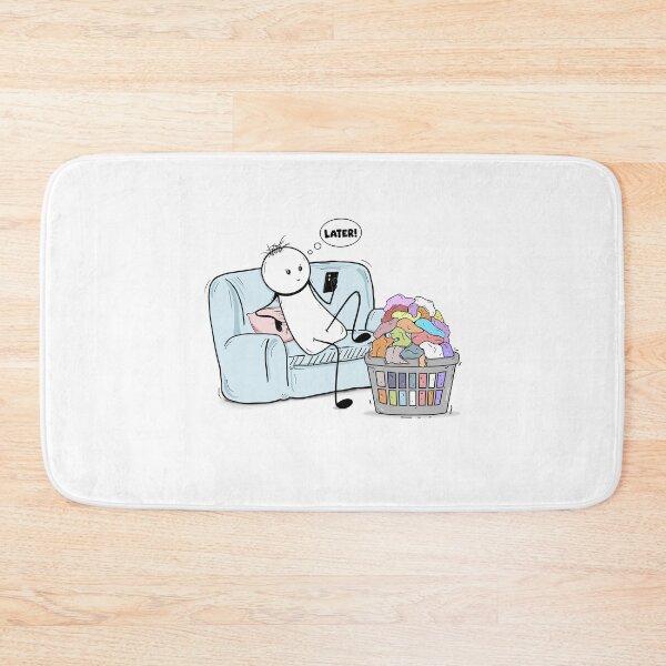 Item preview, Laundry Procrastination – Hand-drawn Relatable Digital Illustration & Print designed and sold by MyVisionaryHuez.