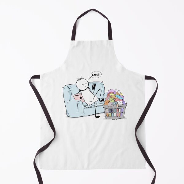 Item preview, Laundry Procrastination – Hand-drawn Relatable Digital Illustration & Print designed and sold by MyVisionaryHuez.
