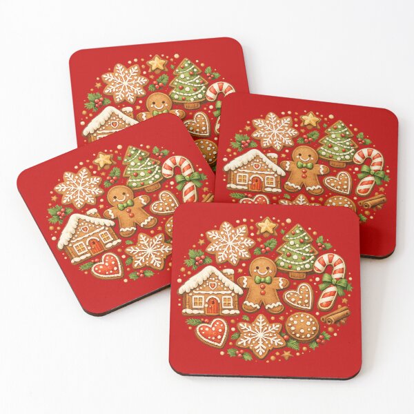 Item preview, Vintage Bakery Christmas Holiday Festive Gift - Cozy Christmas Gingerbread Man Cookie Collection designed and sold by Artycom.