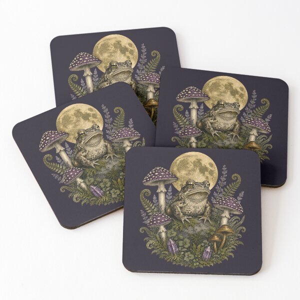Item preview, Moon Garden Toad and Mystic Mushrooms designed and sold by printheavenart.