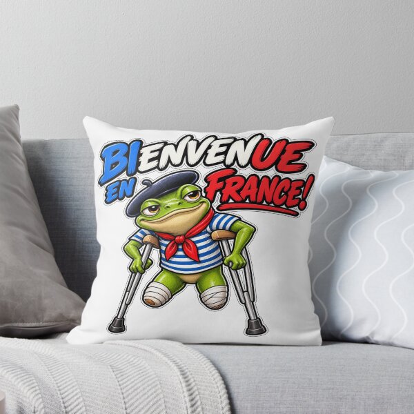 Item preview, Bienvenue en France Funny French Frog designed and sold by PRINTIONAL.