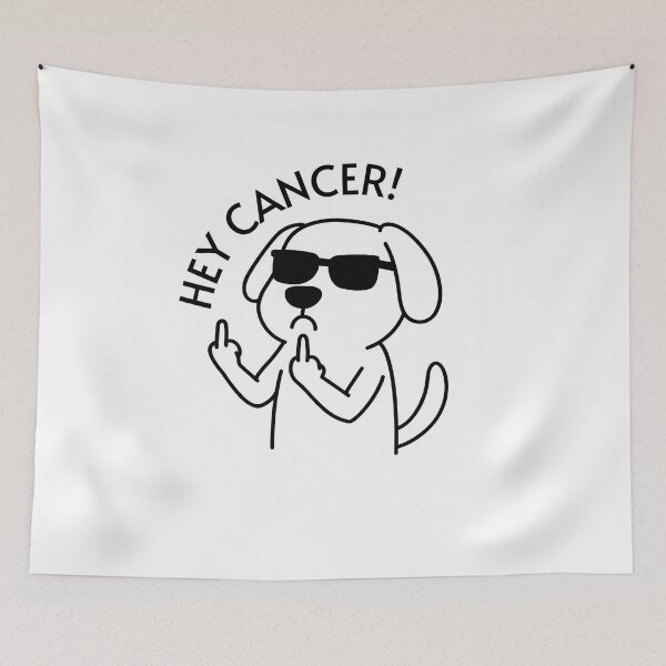 Item preview, Hey Cancer Middle Finger Dog Shirt designed and sold by Jessartsao.