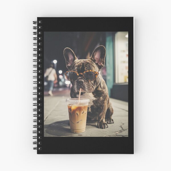 Item preview, Bulldog Drinking Iced Coffee Funny Dog Meme designed and sold by studio-ssaam.
