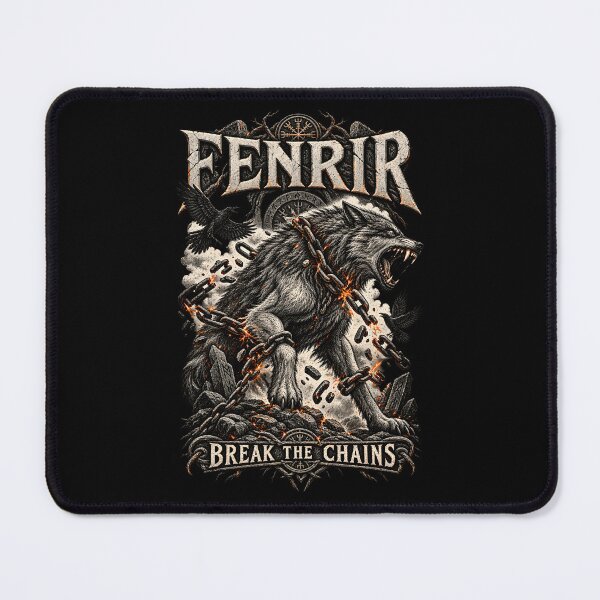 Item preview, FENRIR — BREAK THE CHAINS — Norse Wolf Viking Mythology Design designed and sold by R3XFORGE.