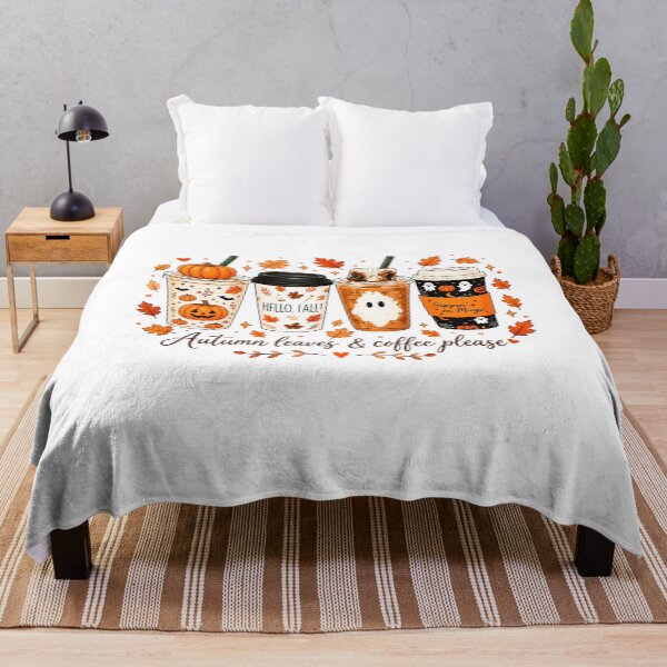 Item preview, Autumn Leaves and Coffee Please Pumpkin Fall Halloween designed and sold by KarimSoCute.