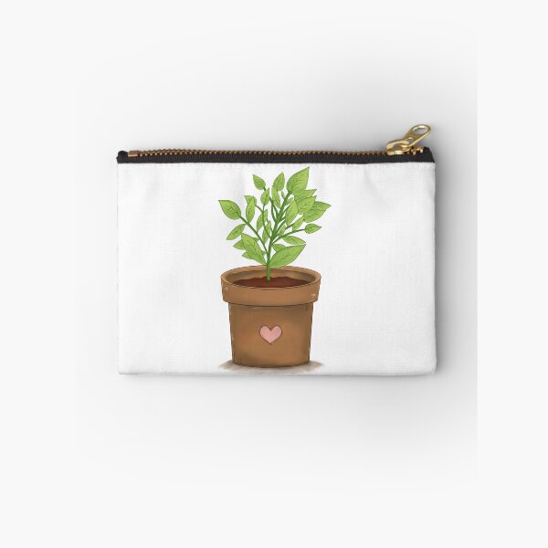 Item preview, Potted Plant with Pink Heart – Hand-drawn Digital Art & Wallpaper designed and sold by MyVisionaryHuez.