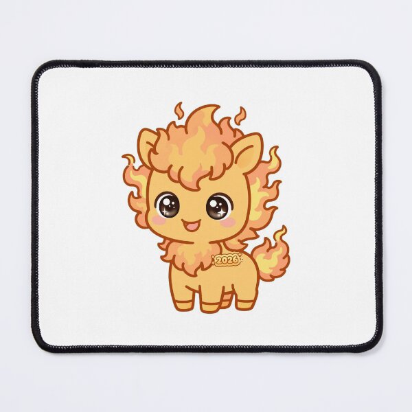 Item preview, Cute Kawaii Fire Horse 2026 - Baby Horse designed and sold by Fulaly.