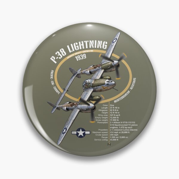 Item preview, P-38 LIGHTNING PLANE DARK designed and sold by MUNZdesign.