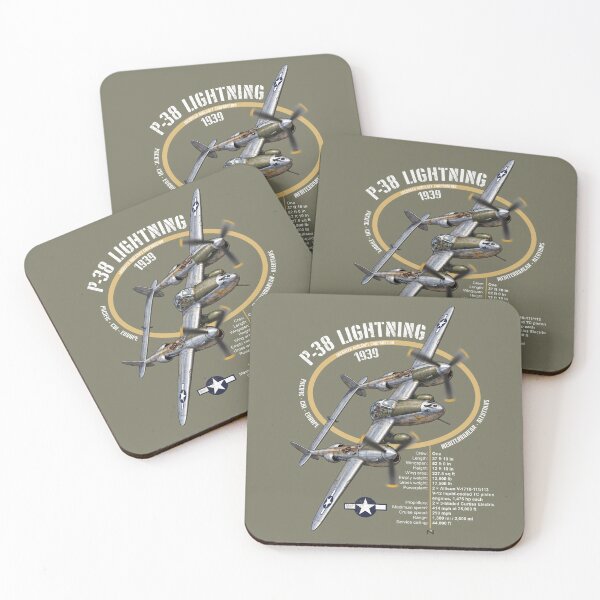 Item preview, P-38 LIGHTNING PLANE DARK designed and sold by MUNZdesign.