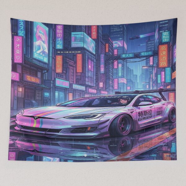 Item preview, Plaid Cyberpunk | JDM Anime Illustration. designed and sold by JMAVILA ART.
