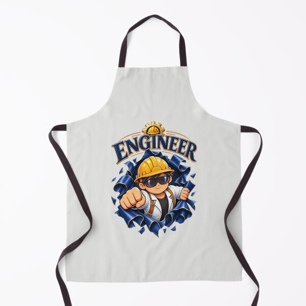 Item preview, Engineer Breaking Through – Premium Engineering Cartoon Design designed and sold by HO•Designs.