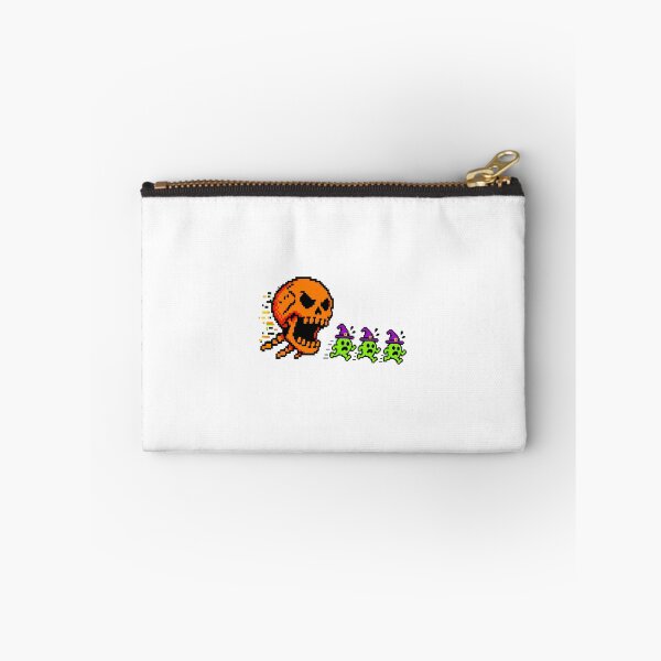 Item preview, Pixelated Halloween Arcade Skull Chasing Frightened Monsters designed and sold by chattsuede.