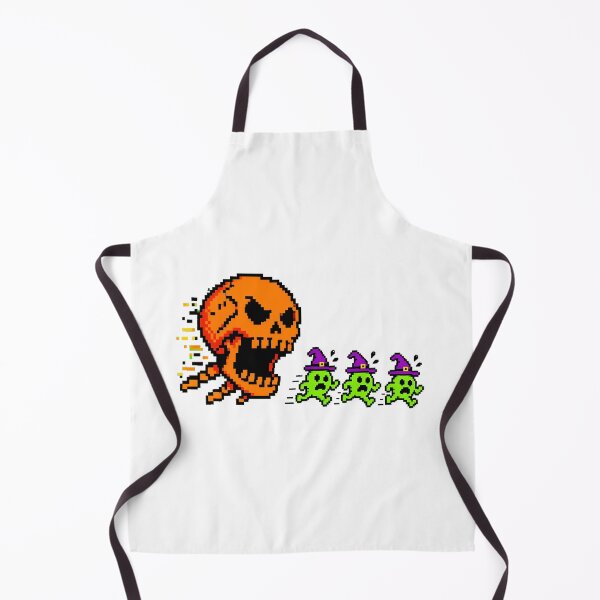 Item preview, Pixelated Halloween Arcade Skull Chasing Frightened Monsters designed and sold by chattsuede.