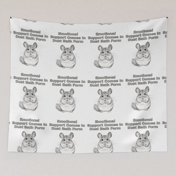 Item preview, Dust Bath Therapy Chinchilla Pencil Sketch Design designed and sold by NatureUnleashed.
