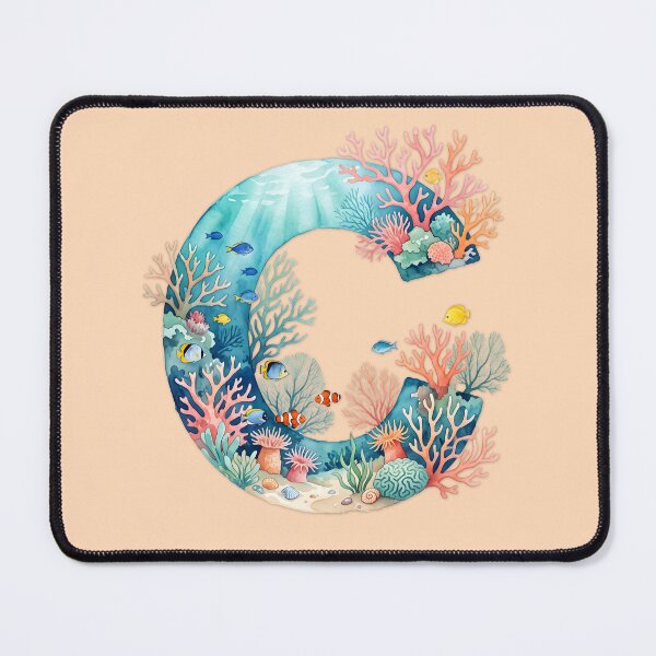 Item preview, Coastal Initial C Marine Monogram Personalized Ocean Design designed and sold by Sea Gem.