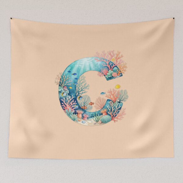 Item preview, Coastal Initial C Marine Monogram Personalized Ocean Design designed and sold by Sea Gem.