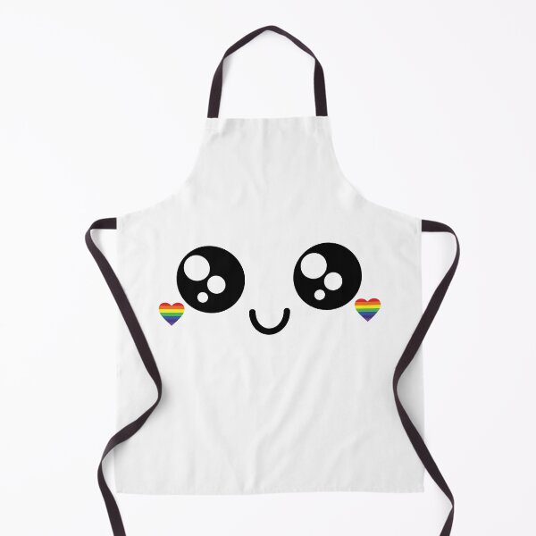 Item preview, Cute kawaii smiling rainbow heart cheeks face designed and sold by BlushyPrint.