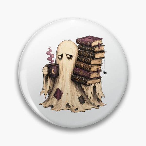 Item preview, Cozy Goth Reading Ghost Spell Book Lover designed and sold by chattsuede.