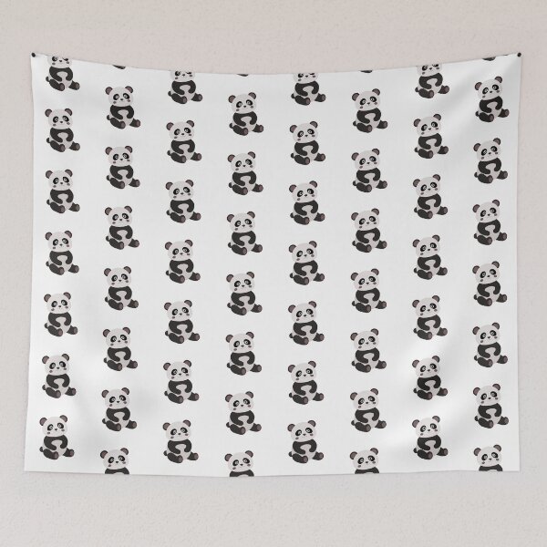 Item preview, Cute Sitting Panda Bear Nursery Vector Sticker designed and sold by ElenMart.