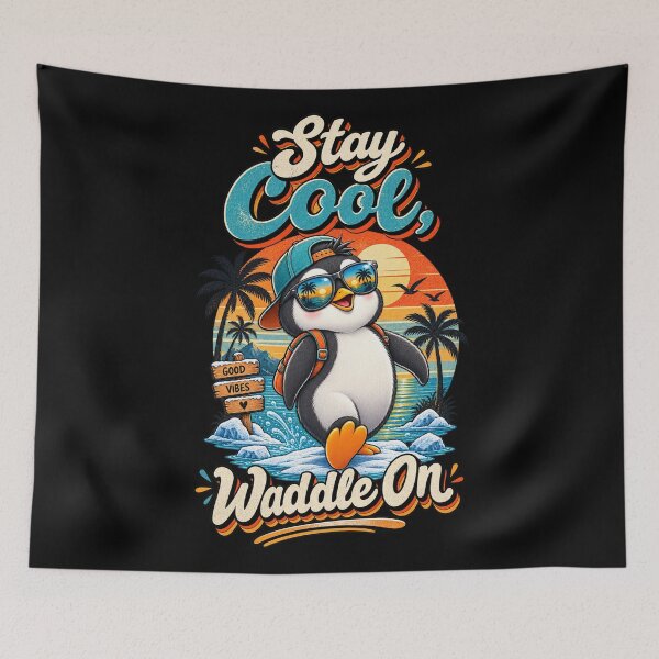 Item preview, Stay Cool, Waddle On Penguin designed and sold by Side Quest Co..