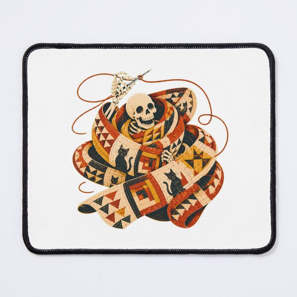 Item preview, Spooky Quilting Skeleton Cozy Goth Sewing Quilt designed and sold by chattsuede.