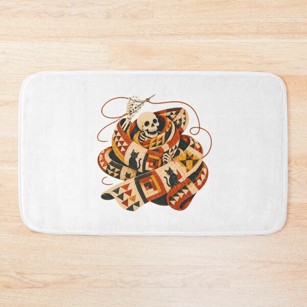 Item preview, Spooky Quilting Skeleton Cozy Goth Sewing Quilt designed and sold by chattsuede.