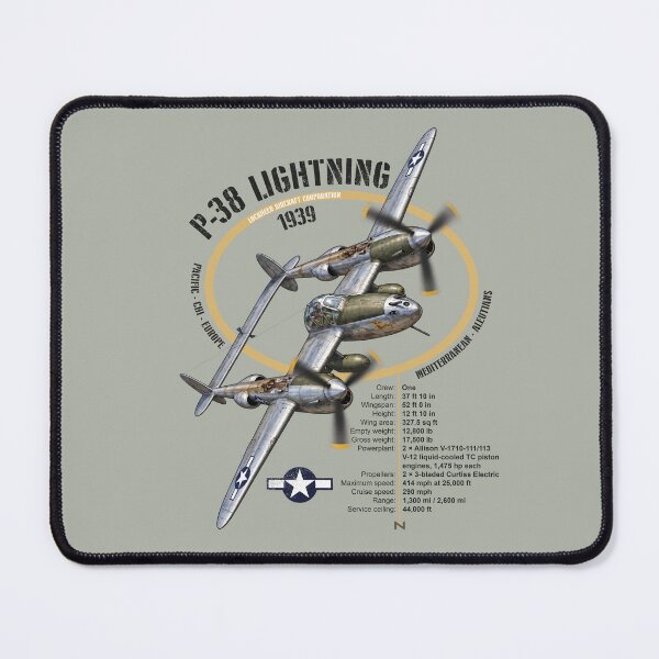 Item preview, P-38 Lightning Plane White designed and sold by MUNZdesign.