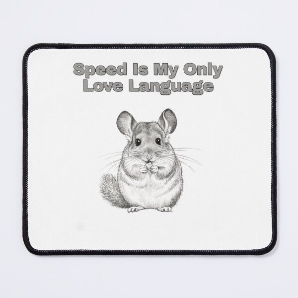 Item preview, Fast Chinchilla Zoomies Love Language Sketch designed and sold by NatureUnleashed.
