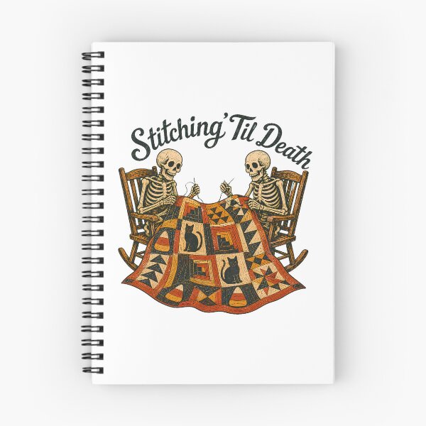 Item preview, Skeleton Sewing Patchwork Quilt Gothic Crafting Motif designed and sold by chattsuede.
