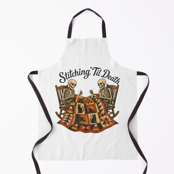 Item preview, Skeleton Sewing Patchwork Quilt Gothic Crafting Motif designed and sold by chattsuede.