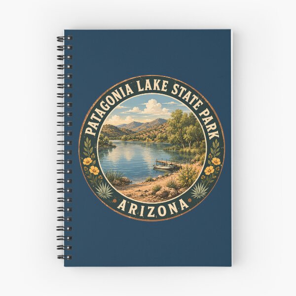 Item preview, Patagonia Lake State Park Arizona Illustration Travel Art Badge designed and sold by KrisSidDesigns.