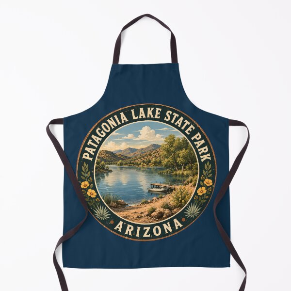 Item preview, Patagonia Lake State Park Arizona Illustration Travel Art Badge designed and sold by KrisSidDesigns.
