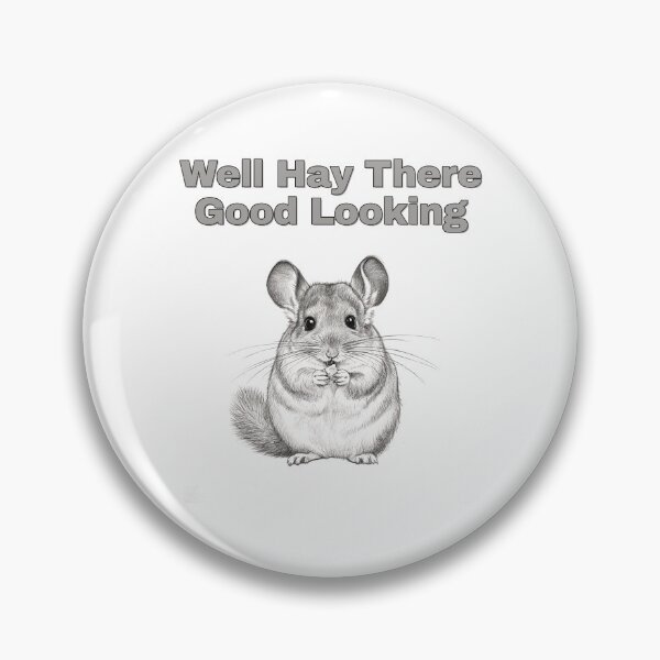 Artikelvorschau, Chinchilla Heu Wortspiel Flirty Bleistiftskizzendesign entworfen und verkauft von NatureUnleashed.