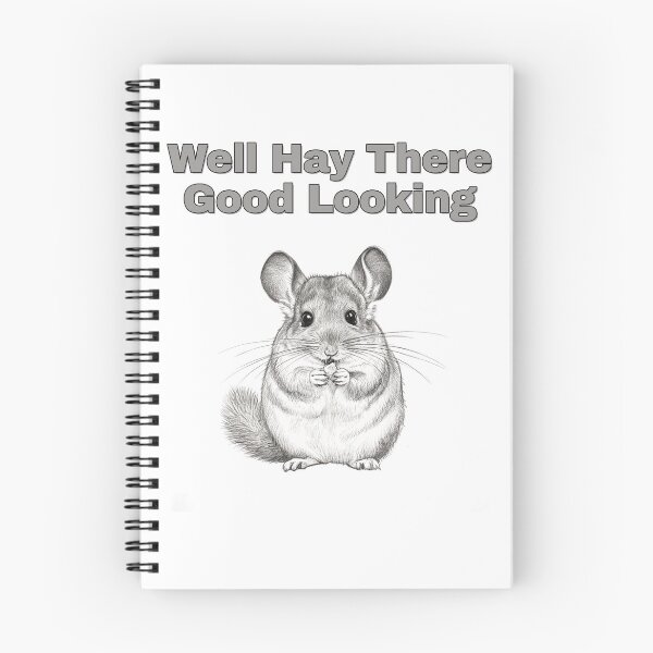 Item preview, Chinchilla Hay Pun Flirty Pencil Sketch Design designed and sold by NatureUnleashed.
