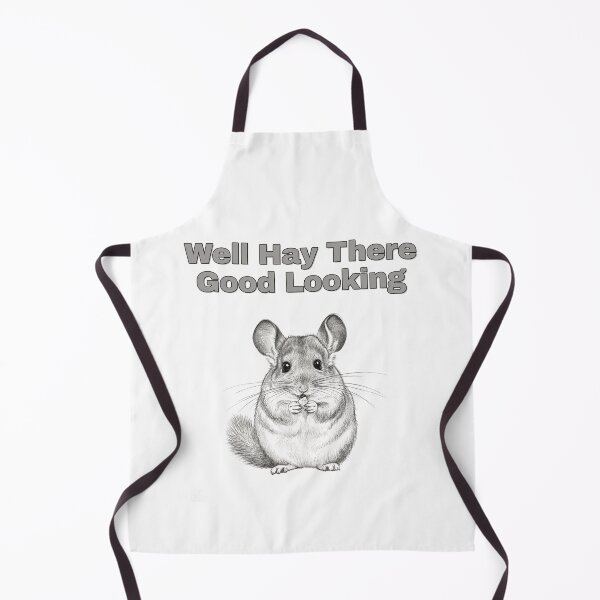 Item preview, Chinchilla Hay Pun Flirty Pencil Sketch Design designed and sold by NatureUnleashed.